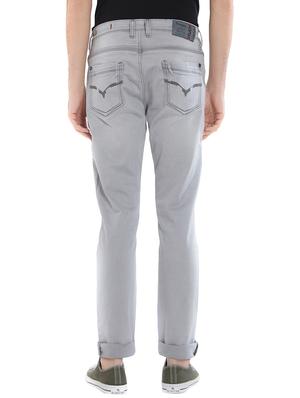 grey cotton plain jeans - 15412042 - Standard Image - 3