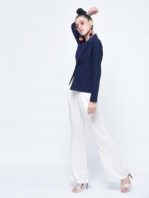 lapel collar formal blazer - 15412202 - Standard Image - 3