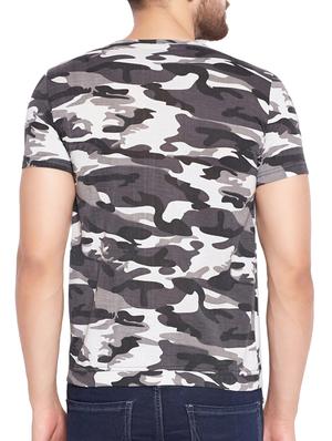 grey cotton all over print tshirt - 15412592 - Standard Image - 3