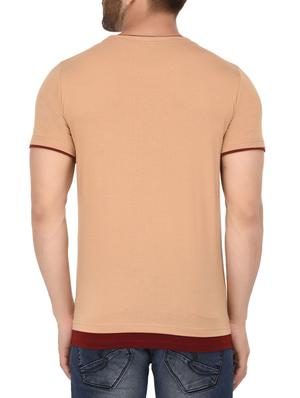 peach cotton t-shirt - 15412603 - Standard Image - 3
