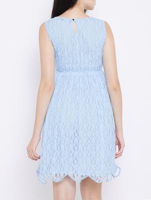asymmetric hem fit & flare dress - 15412635 - Standard Image - 3