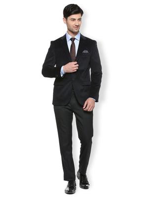 black cotton blend single breasted blazer - 15412820 - Standard Image - 3