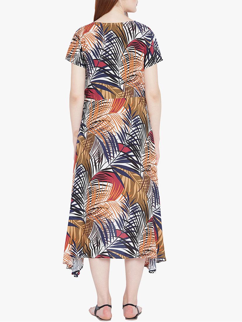 Tropical print asymmetrical dress - 15412837 - Zoom Image - 3