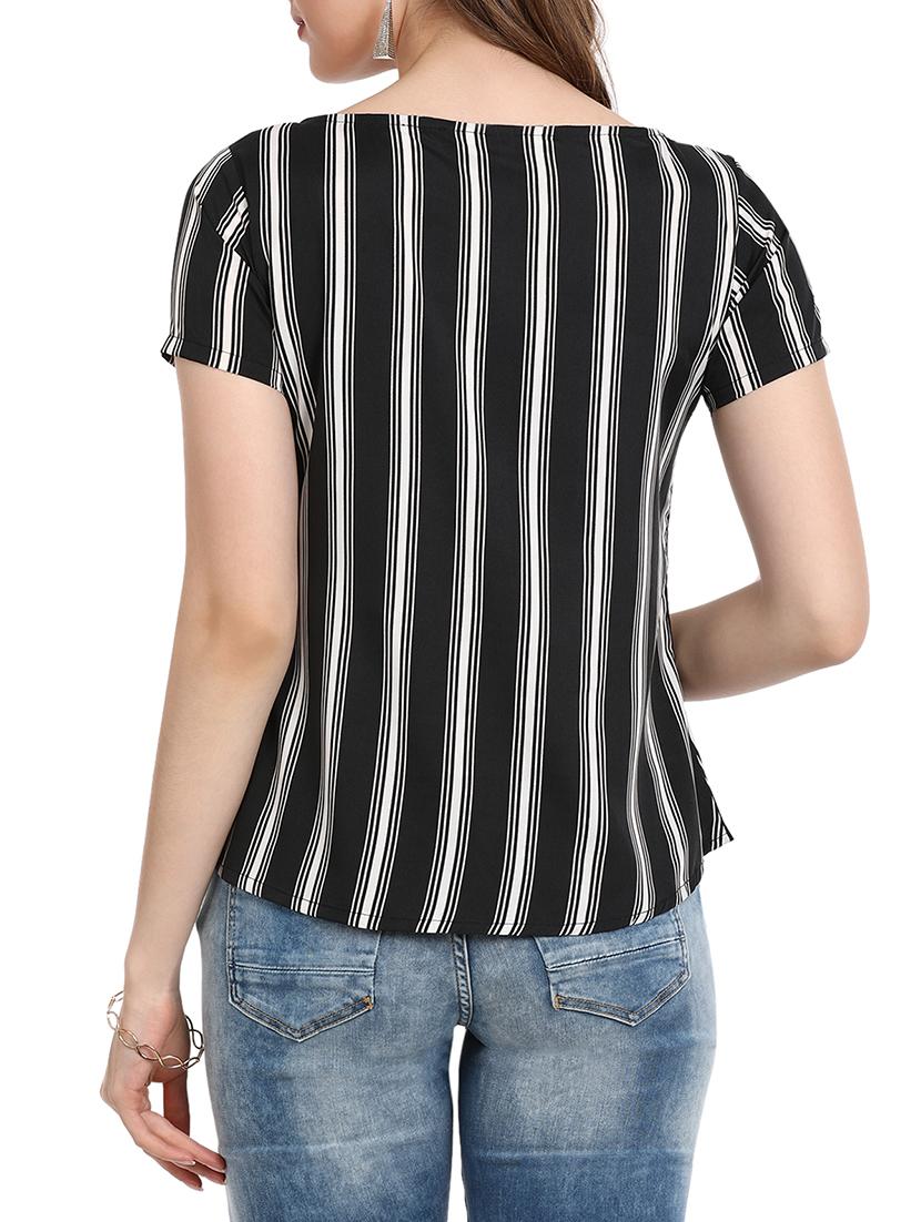 Striped round neck top - 15412850 - Zoom Image - 3