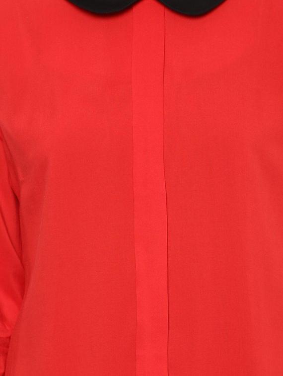 Peter pan collar pleated front top - 15412902 - Zoom Image - 3