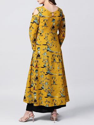 anarkali conversational kurta - 15412997 - Standard Image - 3