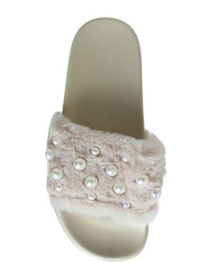 beige slip on flip flop - 15413022 - Standard Image - 3