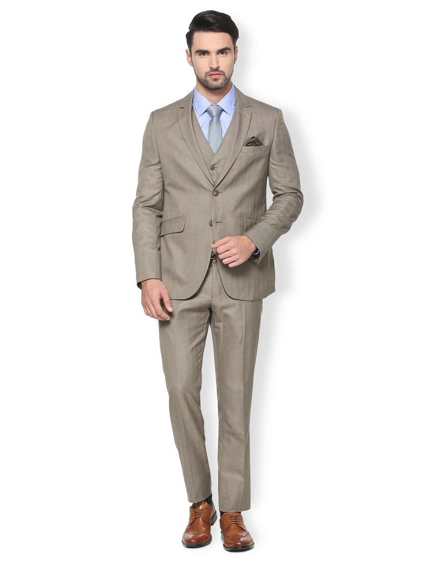 brown polyester blend suit - 15413061 - Zoom Image - 3