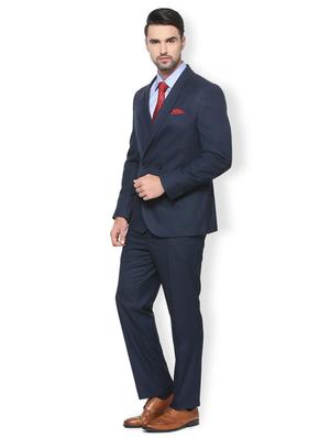 blue polyester blend double breasted suit - 15413072 - Standard Image - 3