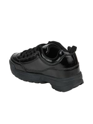 black lace-up sneakers - 15413151 - Standard Image - 3