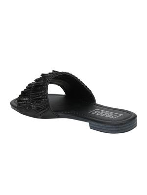 black slip on sandals - 15413153 - Standard Image - 3