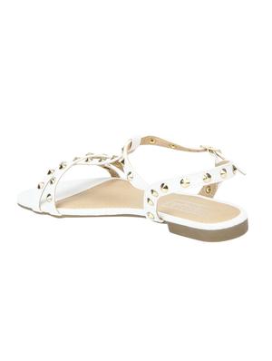 white ankle strap sandals - 15413161 - Standard Image - 3