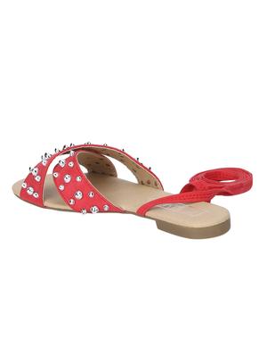 red slip on sandals - 15413164 - Standard Image - 3