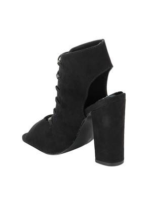 black lace-up sandals - 15413170 - Standard Image - 3