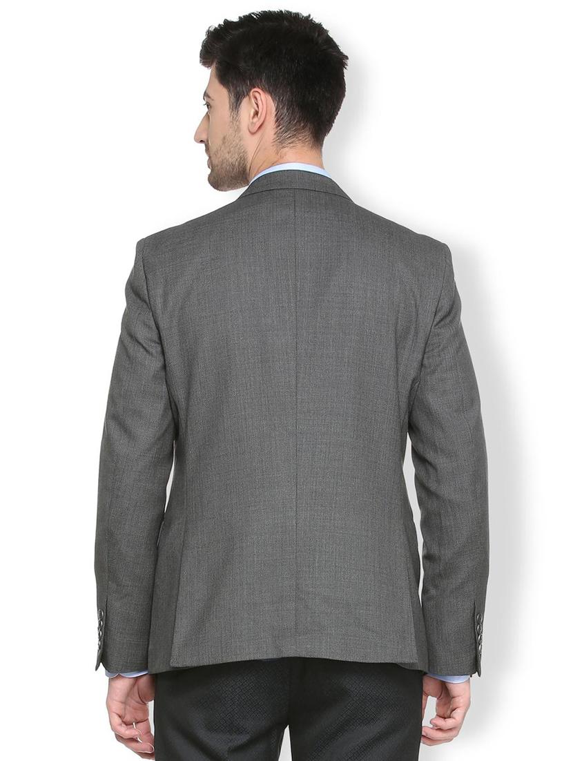grey polyester single breasted blazer - 15413334 - Zoom Image - 3