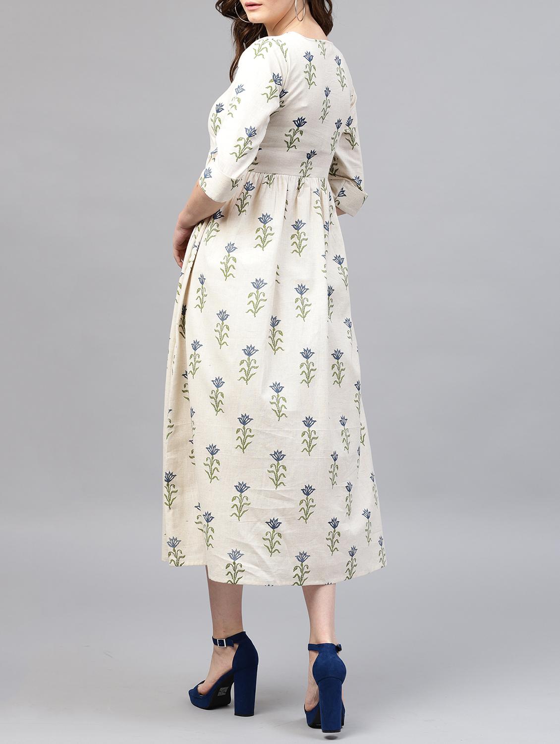 floral keyhole neck maxi dress - 15413412 - Zoom Image - 3