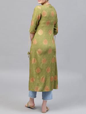 Printed straight slit pockets kurta - 15413429 - Standard Image - 3