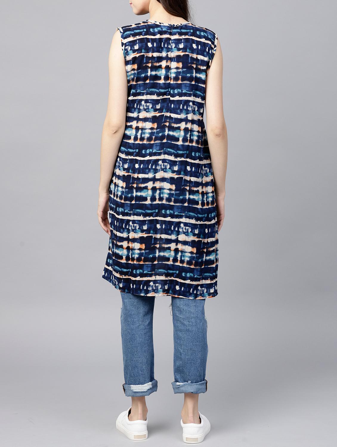 Fusion printed kurta - 15413467 - Zoom Image - 3