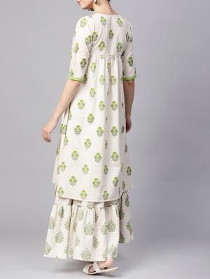 printed kurta skirt set - 15413477 - Standard Image - 3