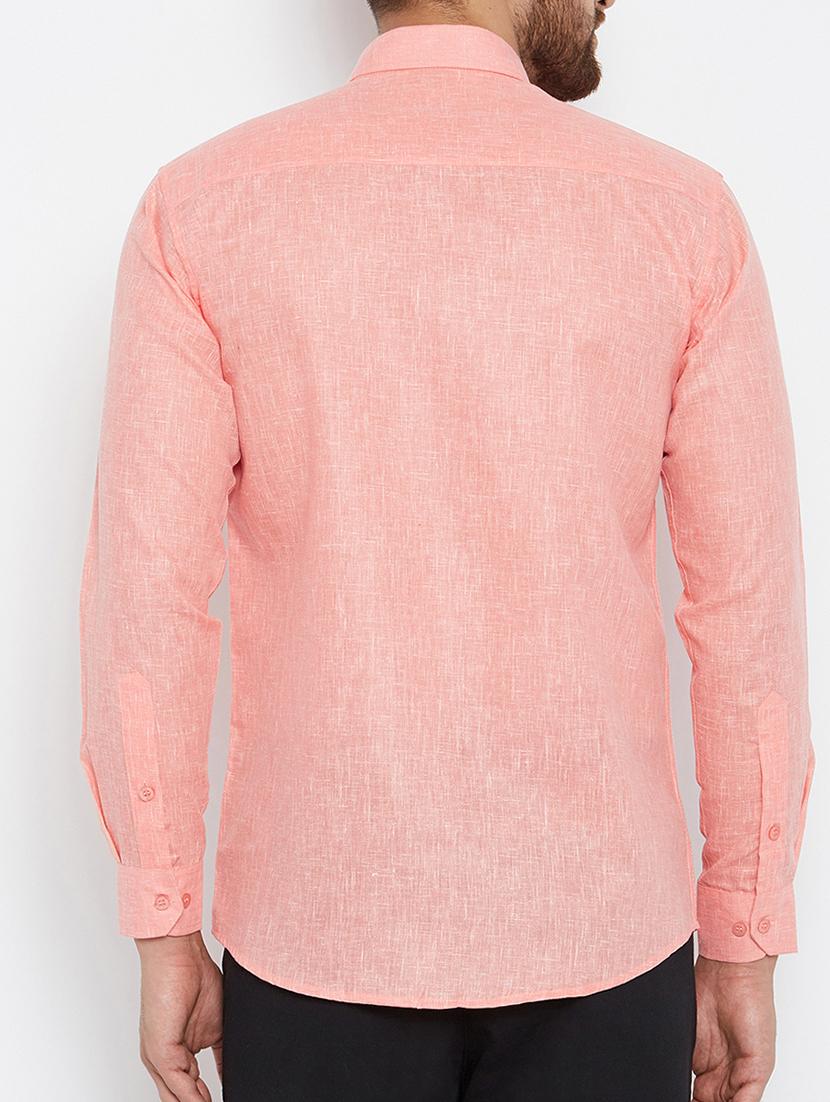 pink cotton casual shirt - 15414014 - Zoom Image - 3