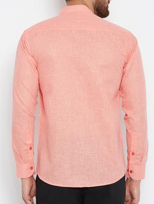 pink cotton casual shirt - 15414018 - Standard Image - 3