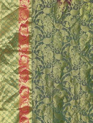 contrast border floral kanjivaram saree with blouse - 15414065 - Standard Image - 3