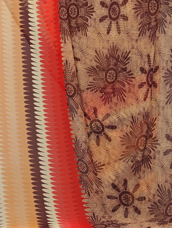 Contrast bordered printed saree with blouse - 15414363 - Zoom Image - 3