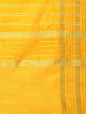 Delicate golden border saree with blouse - 15414373 - Standard Image - 3