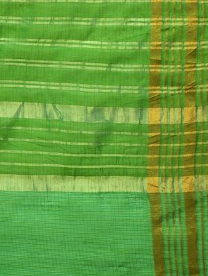 Delicate golden border saree with blouse - 15414374 - Standard Image - 3