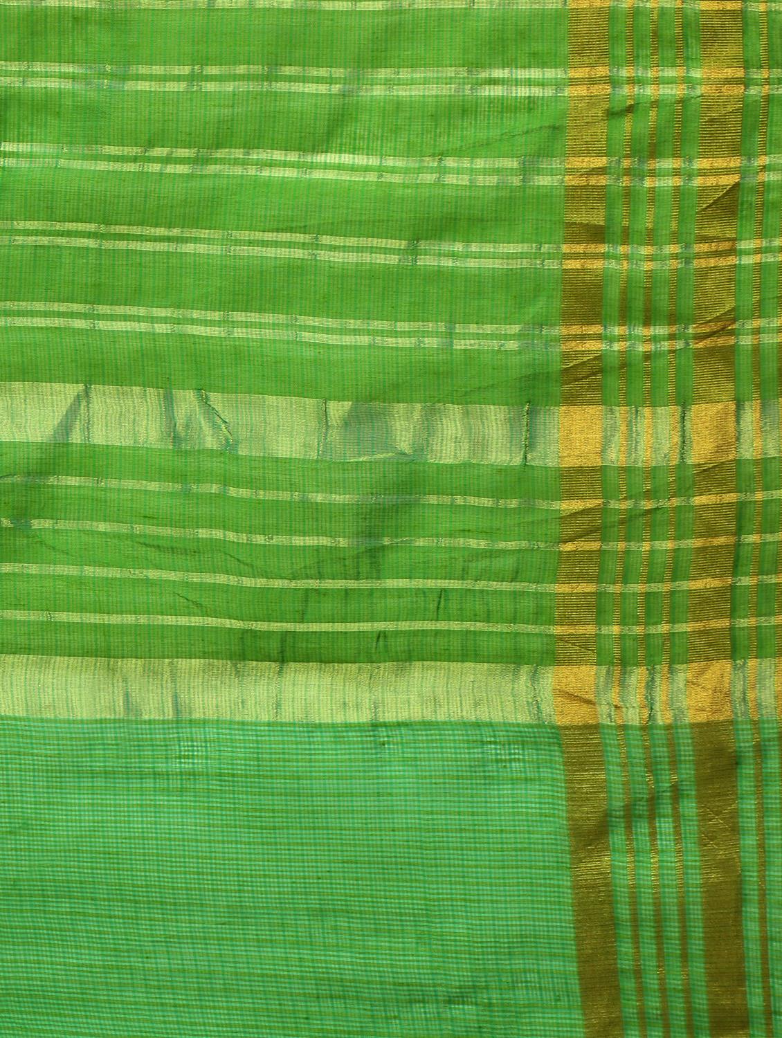 Delicate golden border saree with blouse - 15414374 - Zoom Image - 3