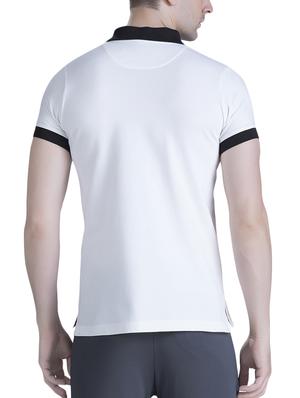 white cotton polo t-shirt - 15414604 - Standard Image - 3