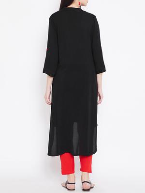 High low piping kurta - 15414691 - Standard Image - 3