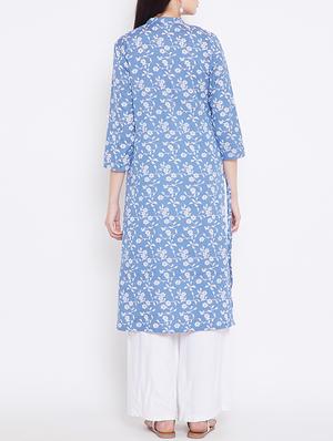 straight printed kurta - 15414692 - Standard Image - 3