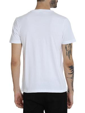 white cotton chest print tshirt - 15414697 - Standard Image - 3