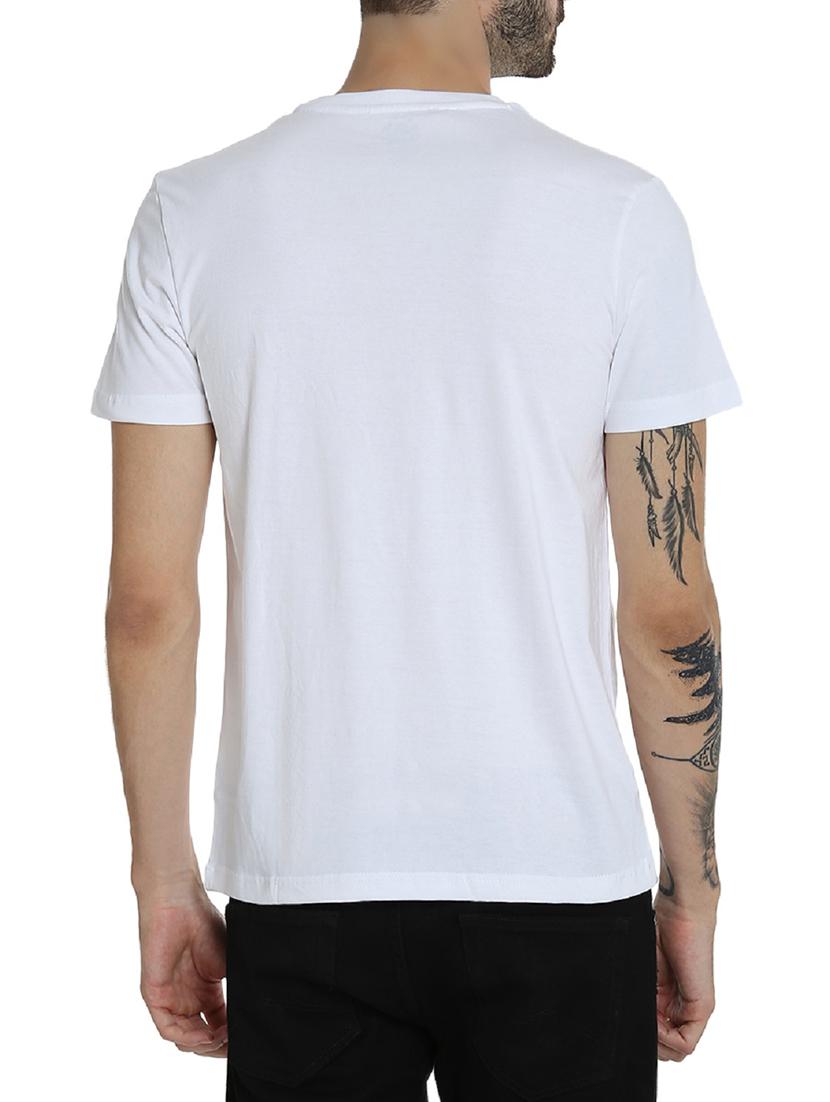 white cotton chest print tshirt - 15414697 - Zoom Image - 3