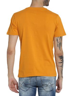 orange cotton chest print t-shirt - 15414707 - Standard Image - 3