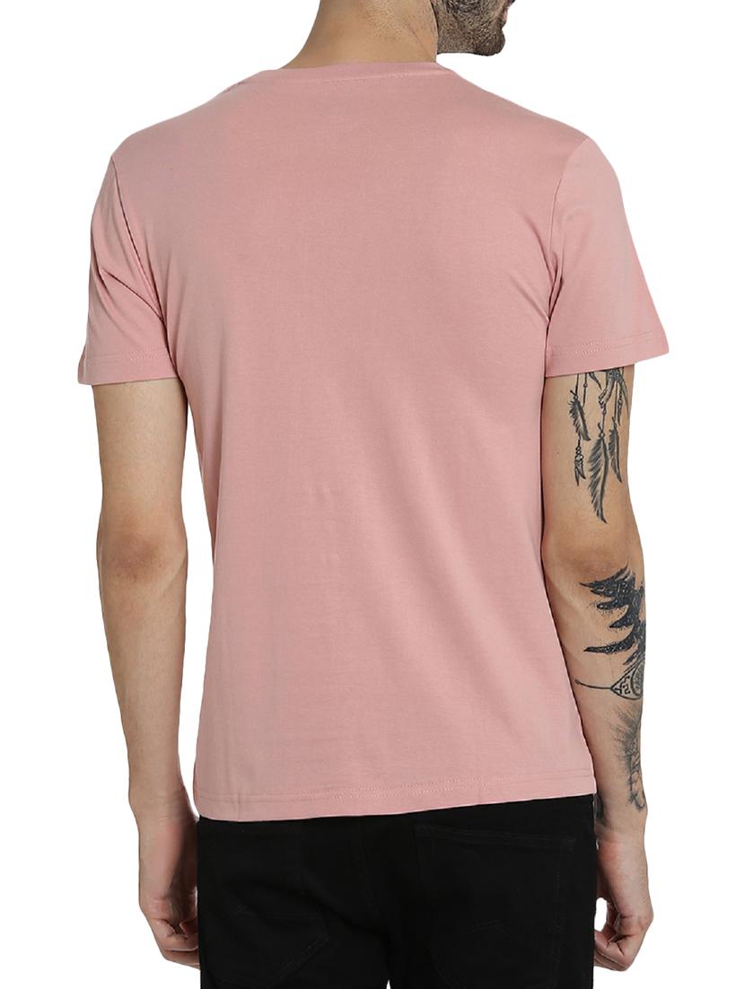 pink cotton chest print t-shirt - 15414709 - Zoom Image - 3