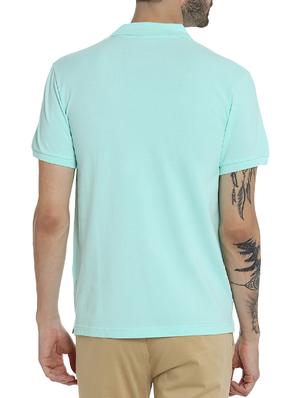 light blue cotton polo t-shirt - 15414719 - Standard Image - 3