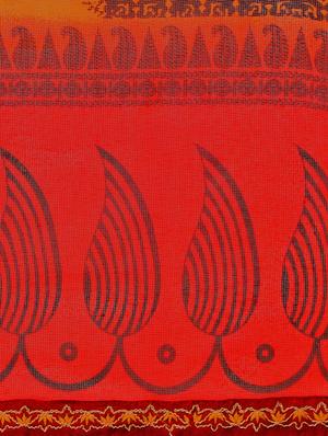 cotton blend printed saree. with blouse - 15414830 - Standard Image - 3