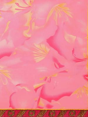 Baby pink printed saree with blouse - 15414973 - Standard Image - 3