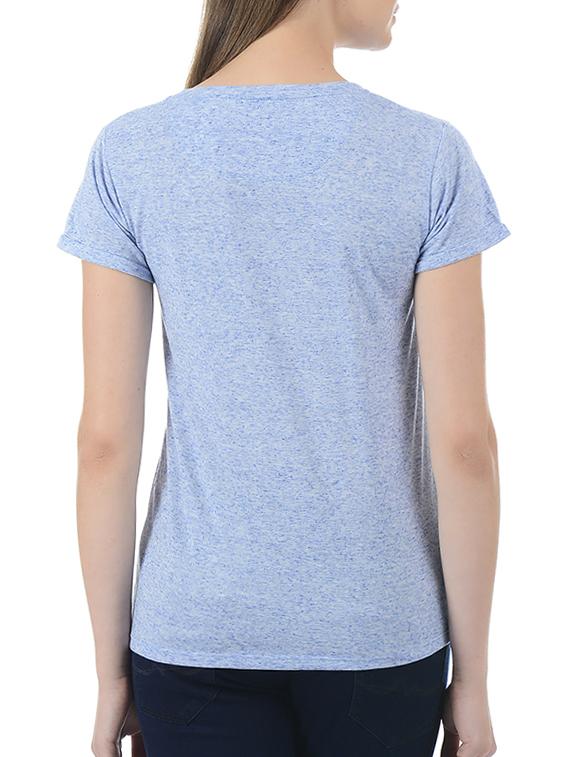 ice blue melange tee - 15415265 - Zoom Image - 3
