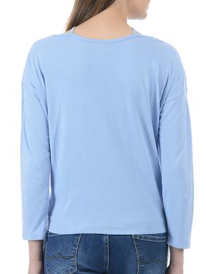 x line neck front tie knot top - 15415274 - Standard Image - 3