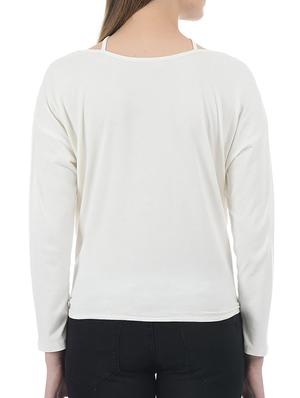 x line neck front tie knot top - 15415275 - Standard Image - 3