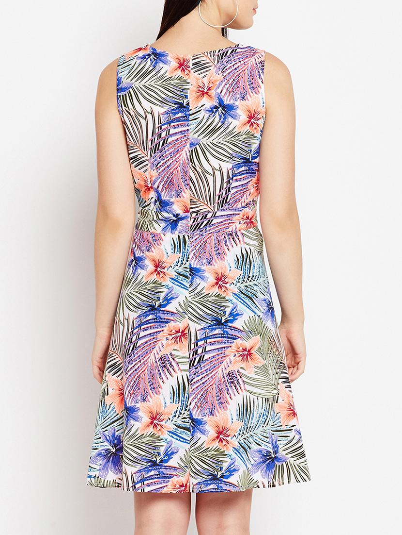 tropical print sleeveless dress - 15415739 - Zoom Image - 3