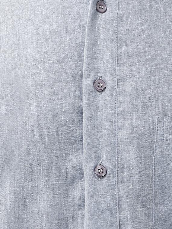 grey cotton kurta pyjama set - 15415921 - Zoom Image - 3