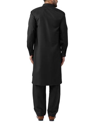black cotton pathani set - 15415943 - Standard Image - 3