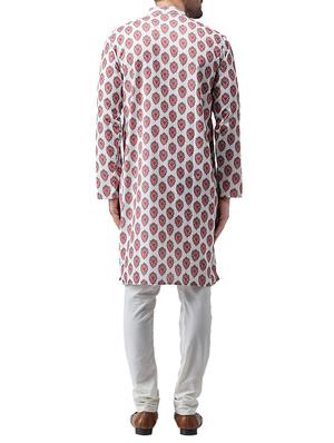 multi-coloured cotton kurta pyjama set - 15415976 - Standard Image - 3