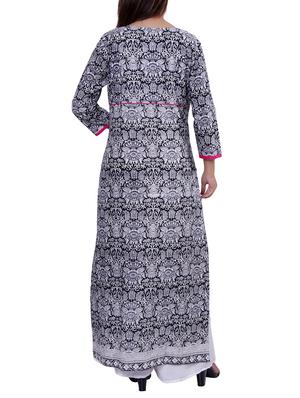 straight printed long kurta - 15416316 - Standard Image - 3