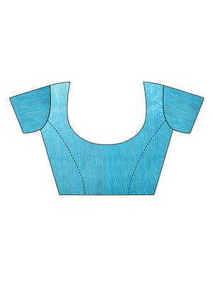 Geometrical Bhagalpuri Saree with blouse - 15416457 - Standard Image - 3