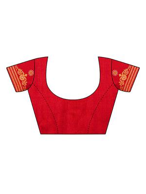 Paisley bhagalpuri saree with blouse - 15416480 - Standard Image - 3